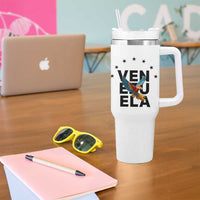 Venezuela Pride Flying Macaw Tumbler With Handle Ara Macao Guacamaya Venezuelan Pride Tropical Bird