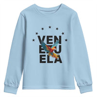 Venezuela Pride Flying Macaw Youth Sweatshirt Ara Macao Guacamaya Venezuelan Pride Tropical Bird