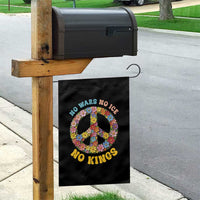 No Wars No Ice No Kings Retro Flower Garden Flag Hippie Floral Peace Sign Social Justice Anti War Protest