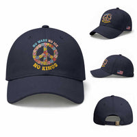 No Wars No Ice No Kings Retro Flower Baseball Cap Hippie Floral Peace Sign Social Justice Anti War Protest