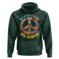 No Wars No Ice No Kings Retro Flower Hoodie Hippie Floral Peace Sign Social Justice Anti War Protest