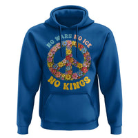 No Wars No Ice No Kings Retro Flower Hoodie Hippie Floral Peace Sign Social Justice Anti War Protest