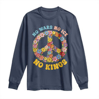 No Wars No Ice No Kings Retro Flower Long Sleeve Shirt Hippie Floral Peace Sign Social Justice Anti War Protest