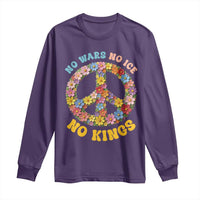 No Wars No Ice No Kings Retro Flower Long Sleeve Shirt Hippie Floral Peace Sign Social Justice Anti War Protest