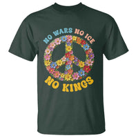 No Wars No Ice No Kings Retro Flower T Shirt Hippie Floral Peace Sign Social Justice Anti War Protest