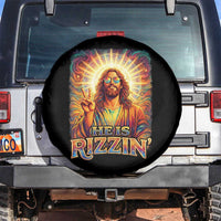 Funny Christian Easter He Is Rizzin Spare Tire Cover Trendy Jesus Humor with Sunglasses Faith Based Meme Gift