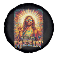 Funny Christian Easter He Is Rizzin Spare Tire Cover Trendy Jesus Humor with Sunglasses Faith Based Meme Gift