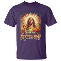 Funny Christian Easter He Is Rizzin T Shirt Trendy Jesus Humor with Sunglasses Faith Based Meme Gift