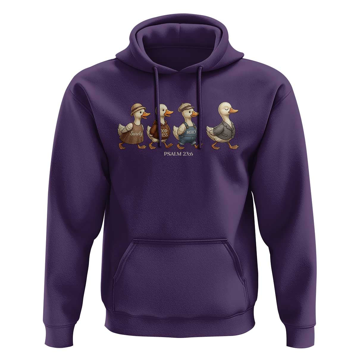 Funny Christian Psalm 23:6 Duck Pun Hoodie Surely Goodness and Mercy Cute Bible Humor Gift