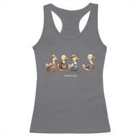 Funny Christian Psalm 23:6 Duck Pun Racerback Tank Top Surely Goodness and Mercy Cute Bible Humor Gift