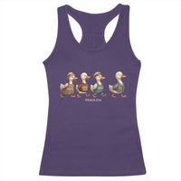 Funny Christian Psalm 23:6 Duck Pun Racerback Tank Top Surely Goodness and Mercy Cute Bible Humor Gift