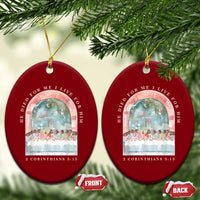 Christian Faith Last Supper Scripture Ceramic Ornament He Died for Me So I Live for Him Corinthians 5:15 Inspiration