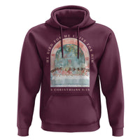 Christian Faith Last Supper Scripture Hoodie He Died for Me So I Live for Him Corinthians 5:15 Inspiration