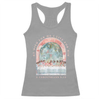 Christian Faith Last Supper Scripture Racerback Tank Top He Died for Me So I Live for Him Corinthians 5:15 Inspiration