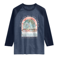 Christian Faith Last Supper Scripture Raglan Shirt He Died for Me So I Live for Him Corinthians 5:15 Inspiration