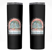 Christian Faith Last Supper Scripture Skinny Tumbler He Died for Me So I Live for Him Corinthians 5:15 Inspiration