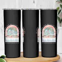 Christian Faith Last Supper Scripture Skinny Tumbler He Died for Me So I Live for Him Corinthians 5:15 Inspiration