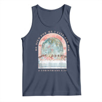 Christian Faith Last Supper Scripture Tank Top He Died for Me So I Live for Him Corinthians 5:15 Inspiration