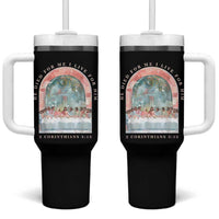 Christian Faith Last Supper Scripture Tumbler With Handle He Died for Me So I Live for Him Corinthians 5:15 Inspiration