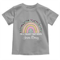 ’m a Project That Keeps Jesus Busy Rainbow Cross Toddler T Shirt Cute Christian Faith Humor