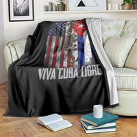 Patria y Vida Cuba Libre Freedom Throw Blanket Cuban Pride Independence USA Cuba Flag
