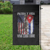 Patria y Vida Cuba Libre Freedom Garden Flag Cuban Pride Independence USA Cuba Flag
