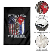 Patria y Vida Cuba Libre Freedom Garden Flag Cuban Pride Independence USA Cuba Flag