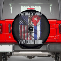 Patria y Vida Cuba Libre Freedom Spare Tire Cover Cuban Pride Independence USA Cuba Flag
