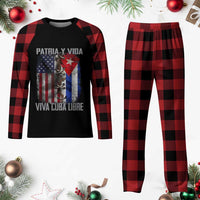 Patria y Vida Cuba Libre Freedom Plaid Pajama Set Cuban Pride Independence USA Cuba Flag