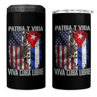 Patria y Vida Cuba Libre Freedom 4 in 1 Can Cooler Tumbler Cuban Pride Independence USA Cuba Flag