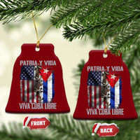 Patria y Vida Cuba Libre Freedom Ceramic Ornament Cuban Pride Independence USA Cuba Flag