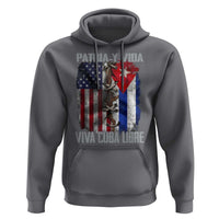 Patria y Vida Cuba Libre Freedom Hoodie Cuban Pride Independence USA Cuba Flag