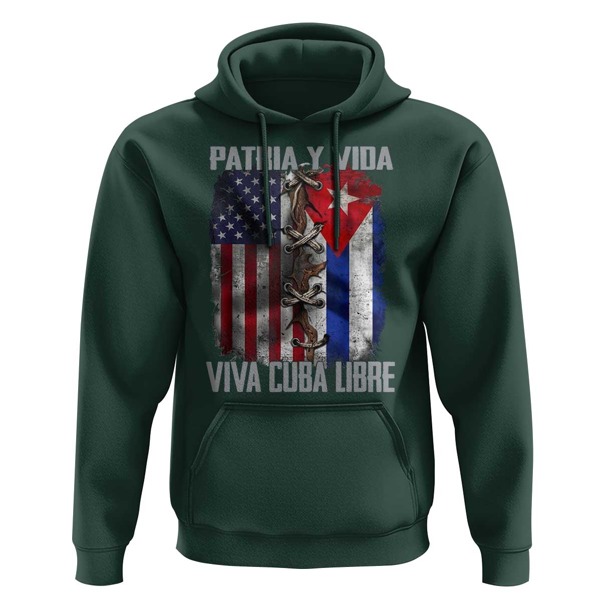 Patria y Vida Cuba Libre Freedom Hoodie Cuban Pride Independence USA Cuba Flag