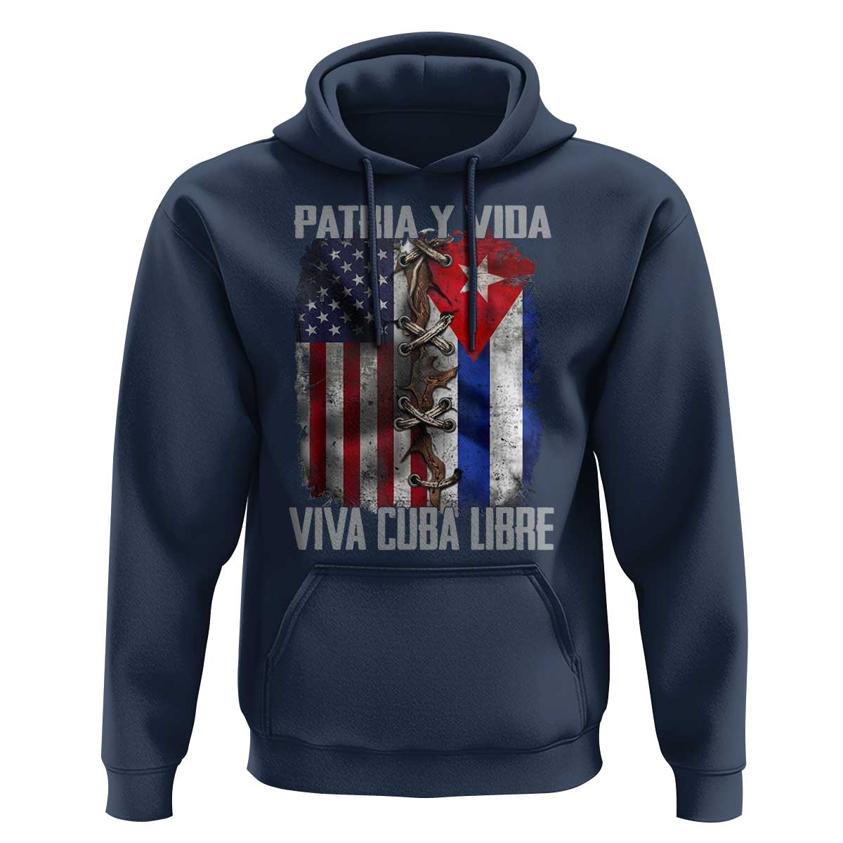 Patria y Vida Cuba Libre Freedom Hoodie Cuban Pride Independence USA Cuba Flag