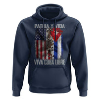 Patria y Vida Cuba Libre Freedom Hoodie Cuban Pride Independence USA Cuba Flag