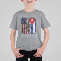 Patria y Vida Cuba Libre Freedom T Shirt For Kid Cuban Pride Independence USA Cuba Flag