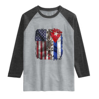 Patria y Vida Cuba Libre Freedom Raglan Shirt Cuban Pride Independence USA Cuba Flag