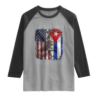 Patria y Vida Cuba Libre Freedom Raglan Shirt Cuban Pride Independence USA Cuba Flag