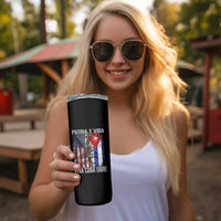Patria y Vida Cuba Libre Freedom Skinny Tumbler Cuban Pride Independence USA Cuba Flag