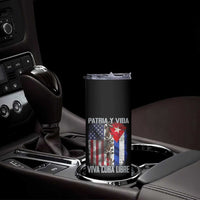 Patria y Vida Cuba Libre Freedom Skinny Tumbler Cuban Pride Independence USA Cuba Flag