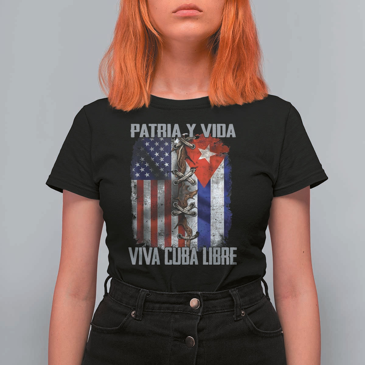 Patria y Vida Cuba Libre Freedom T Shirt For Women Cuban Pride Independence USA Cuba Flag