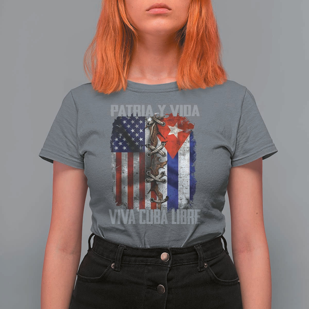 Patria y Vida Cuba Libre Freedom T Shirt For Women Cuban Pride Independence USA Cuba Flag