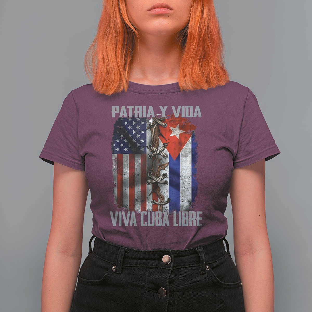 Patria y Vida Cuba Libre Freedom T Shirt For Women Cuban Pride Independence USA Cuba Flag