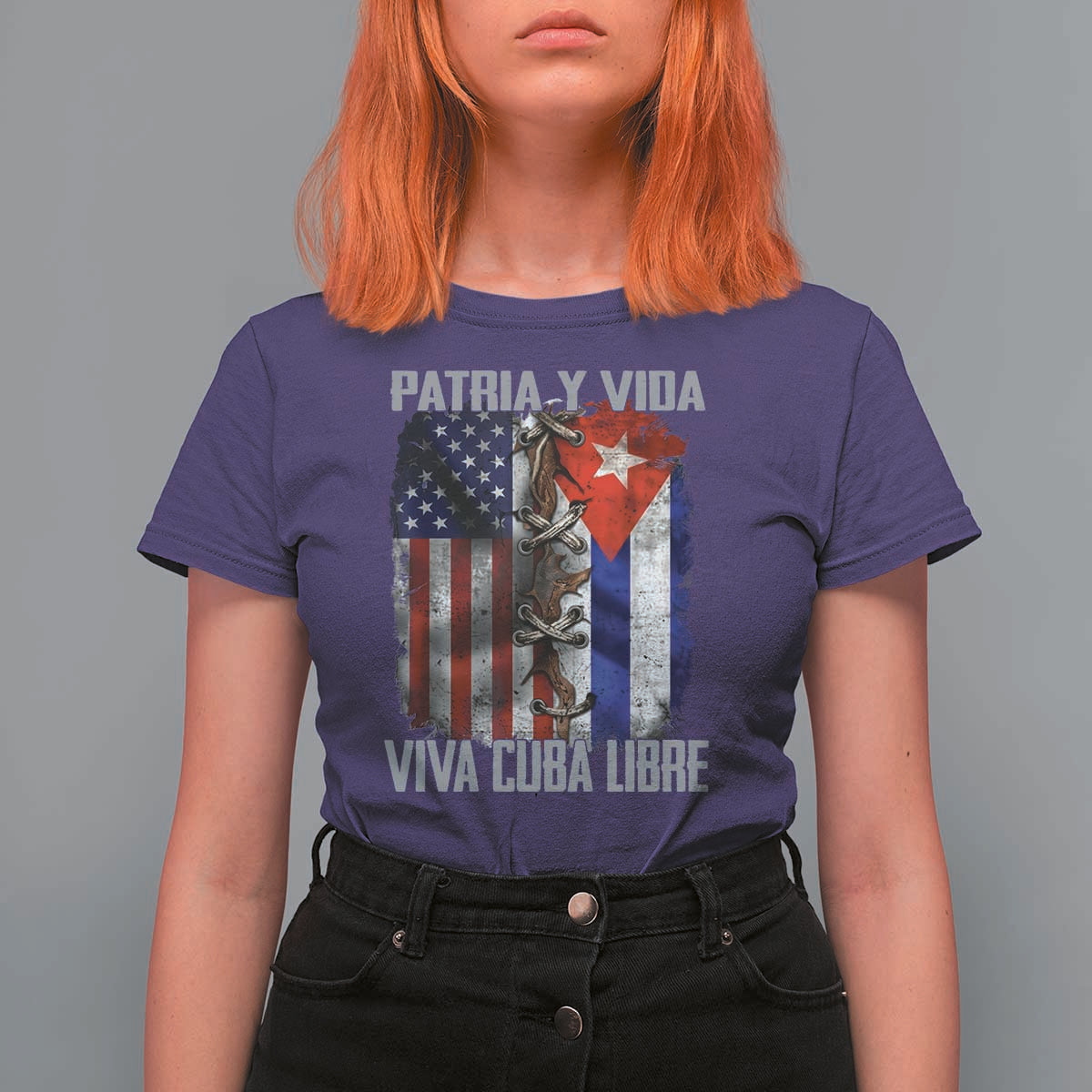 Patria y Vida Cuba Libre Freedom T Shirt For Women Cuban Pride Independence USA Cuba Flag
