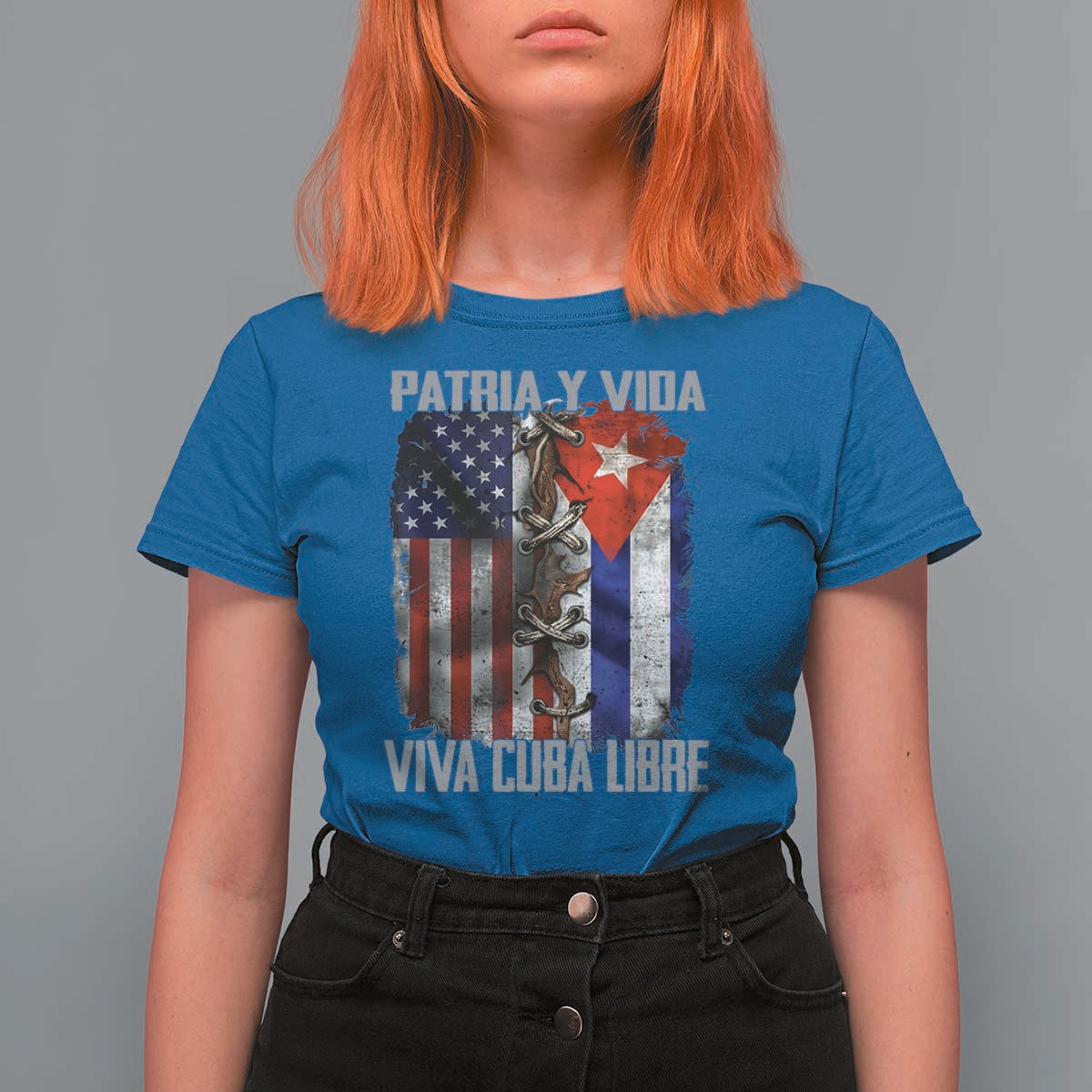 Patria y Vida Cuba Libre Freedom T Shirt For Women Cuban Pride Independence USA Cuba Flag