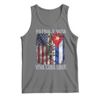 Patria y Vida Cuba Libre Freedom Tank Top Cuban Pride Independence USA Cuba Flag