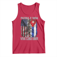 Patria y Vida Cuba Libre Freedom Tank Top Cuban Pride Independence USA Cuba Flag