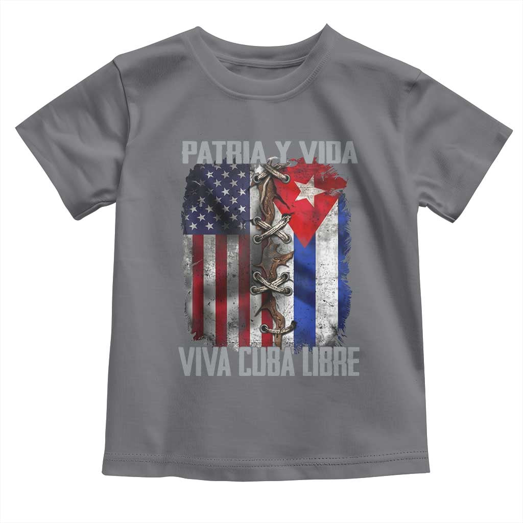 Patria y Vida Cuba Libre Freedom Toddler T Shirt Cuban Pride Independence USA Cuba Flag