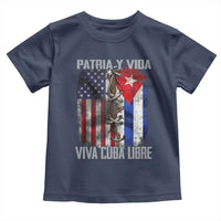 Patria y Vida Cuba Libre Freedom Toddler T Shirt Cuban Pride Independence USA Cuba Flag