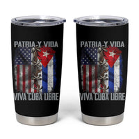 Patria y Vida Cuba Libre Freedom Tumbler Cup Cuban Pride Independence USA Cuba Flag
